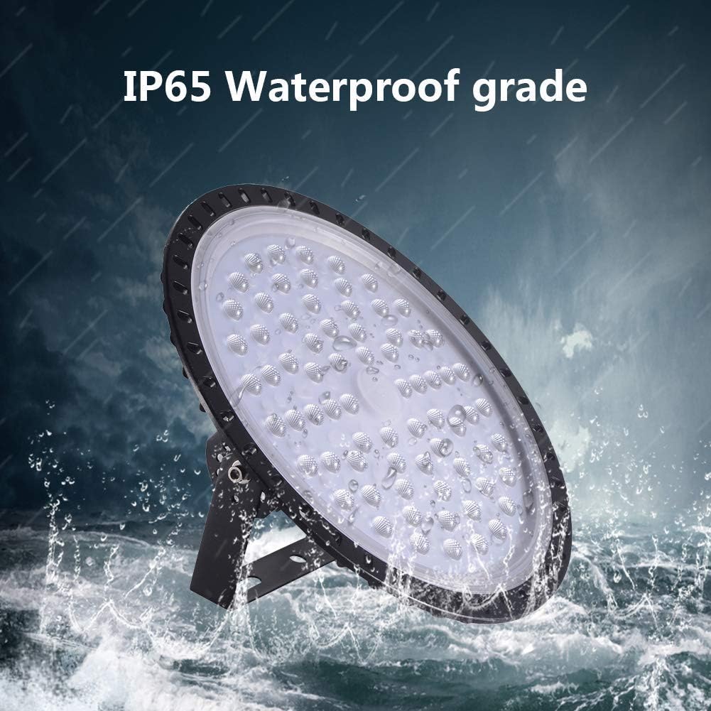 Viugreum 10 Pack 300W UFO LED High Bay Light, 30000LM 6500K Daylight White Ultra Thin LED Warehouse Lighting, IP65 Waterproof Commercial Bay Lighting for Garage Barn Workshop