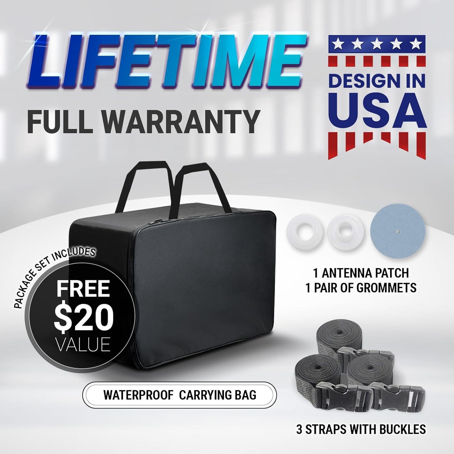 iCarCover Custom Car Cover for Pontiac Parisienne Wagon (1965-1970) Waterproof All-Weather Rain Snow UV Sun Protector Full Exterior Indoor Outdoor Car Cover (Stripe - Gray/Black)