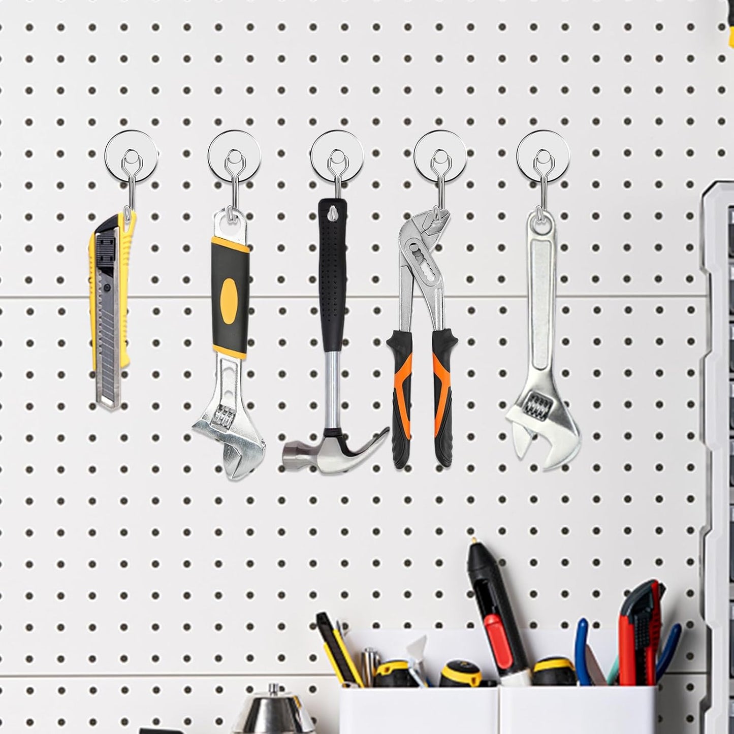 MIKEDE Magnetic Hooks, 110LB Heavy Duty Neodymium Magnet Hooks, Strong Swivel Magnetic Hooks Rust Proof for Indoor Outdoor Hangers, Fridge, Garage, Cruise, Key Holders, Pack of 6