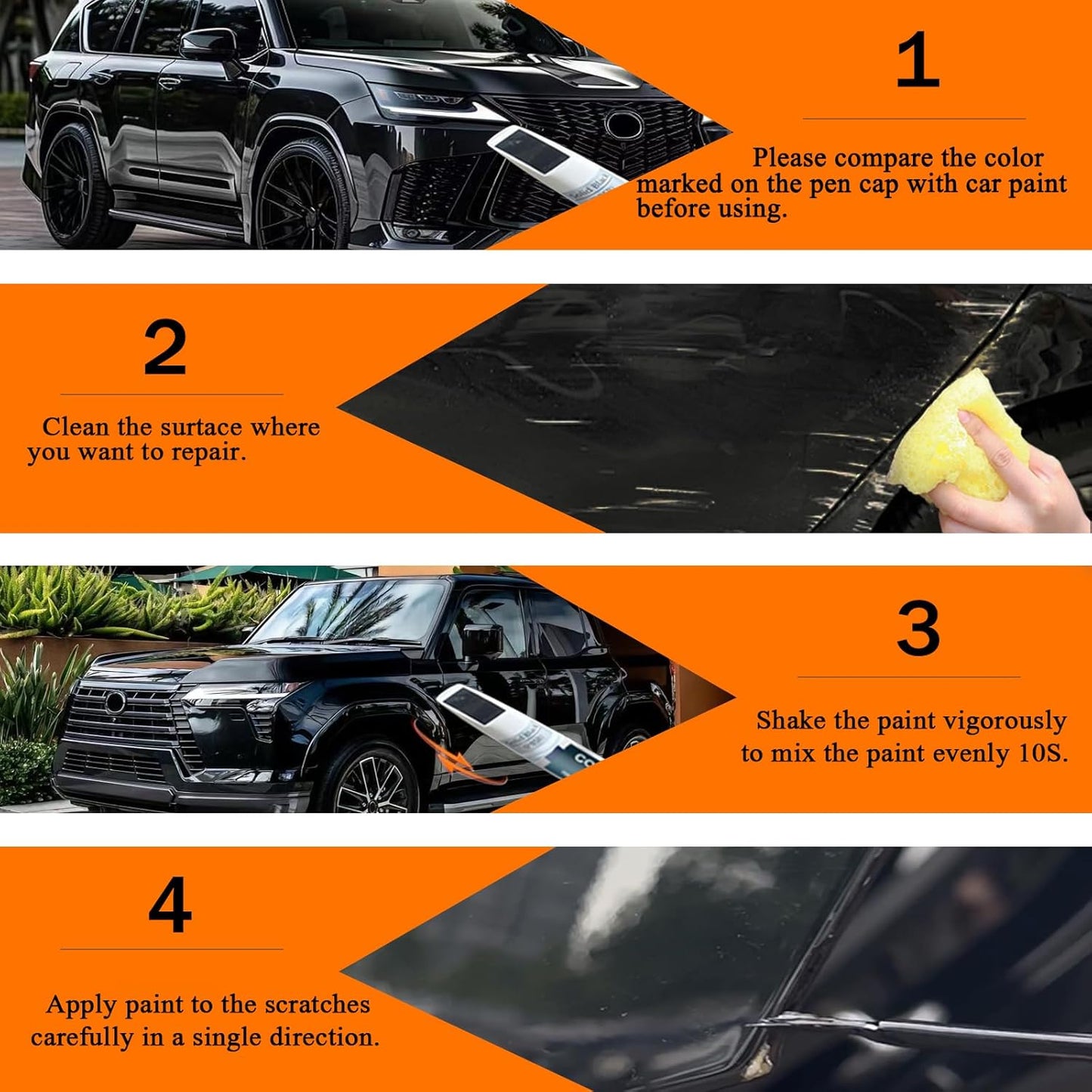 Cloudburst Gray(1L1) Touch Up Paint for Lexus, Car Paint Pen Scratch Repair Two-In-One Touch Up Paint, Premium Car Scratch Remover for Deep Scratches