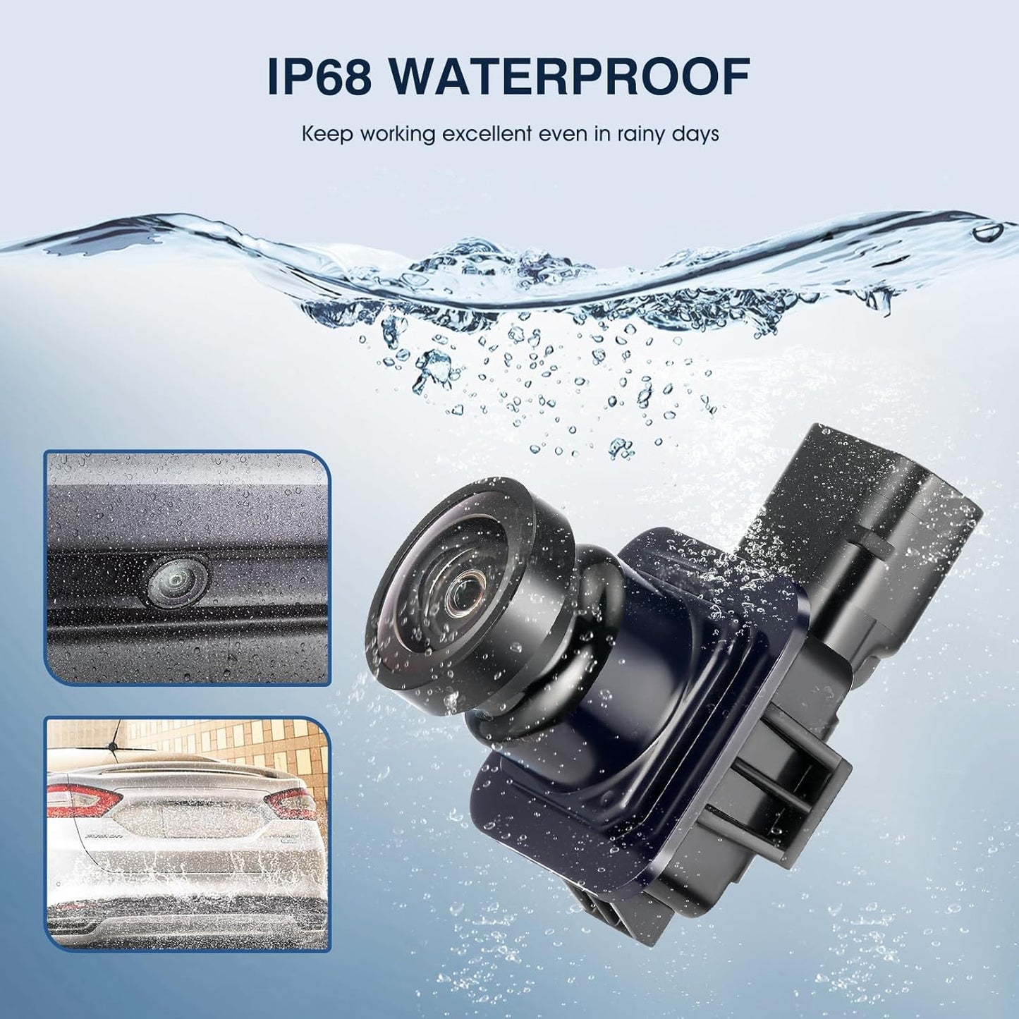 Rear View Backup Camera Fit for Ford Fusion 2013-2016, Reversing Parking Assist Camera OE Replacement ES7T-19G490-AA ES7Z-19G490-A DS7Z-19G490-A DS7T-19G490-DD E1GT-19G490-BB