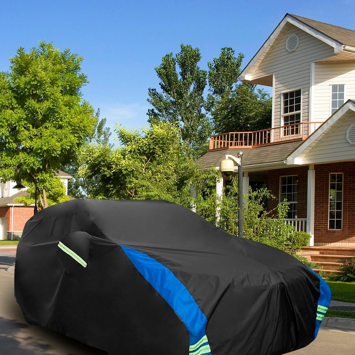 Avecrew Car Cover Custom Fit for Toyota RAV4, Waterproof All Weather Full Exterior Cover Rain Snow UV Protection Cover with Side Door Zipper Design