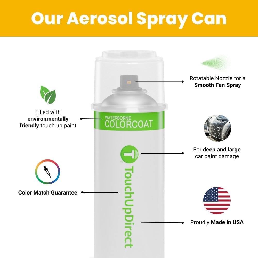 TouchUpDirect 1J6 Elemental Silver Metallic Compatible with Toyota Exact Match Touch Up Paint Aerosol - Essential Kit