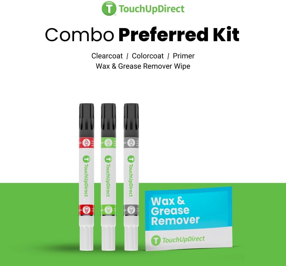TouchUpDirect 3R3 Barcelona Red Pearl for Toyota Exact Match Touch Up Paint Combo - Preferred Package