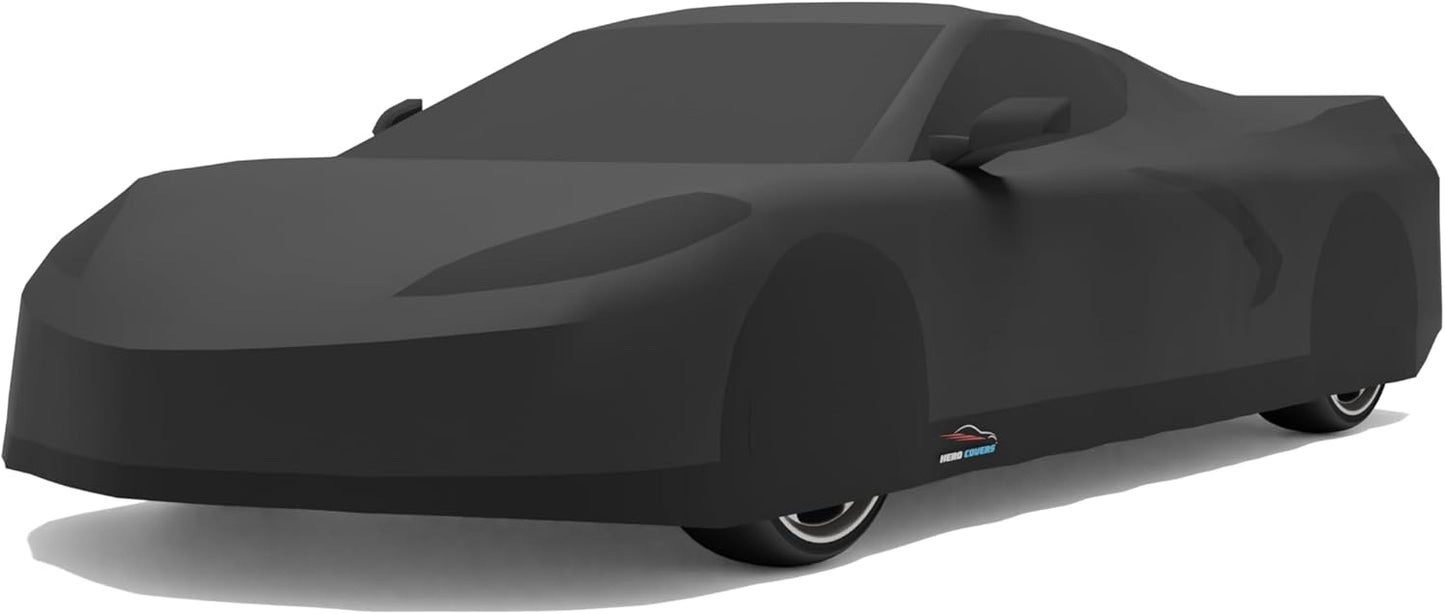 C8 Car Cover Fit for Corvette C8 Indoor and Outdoor Protection (Black)