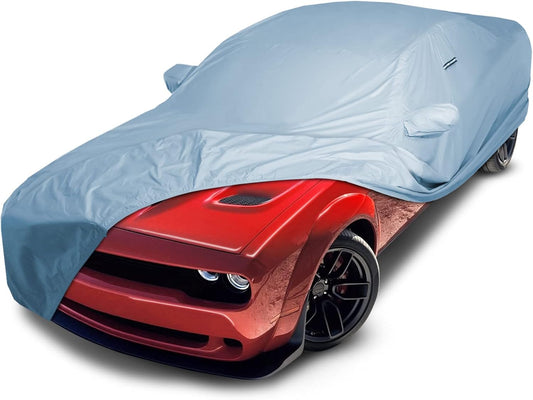 iCarCover Custom Car Cover for 2008-2023 Dodge Challenger SXT, GT, Hellcat, Scat Pack, SE, R/T, SRT, SRT8, T/A Waterproof All Weather Rain Snow UV Sun Protector Full Exterior Indoor Outdoor Car Cover