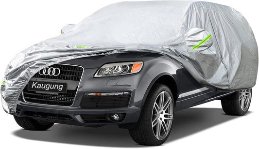 KouKou Oxford SUV Car Cover Custom Fit Audi q7 2005-2025, Waterproof All Weather with Zipper Door, Sun Rain Dust Snow Protection. (Ships from US Warehouse, Arrive Within 3-7 Days)