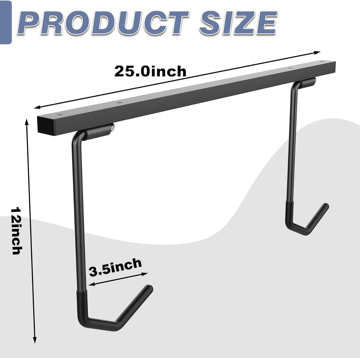 WALMANN Ceiling Mounted Bike Rack for Garage, Space-Saving Ceiling Bike Storage for 2 Bikes(Horizontally)/4 Bikes(Vertically), Adjustable Bike Hooks for Road Mountain Bikes