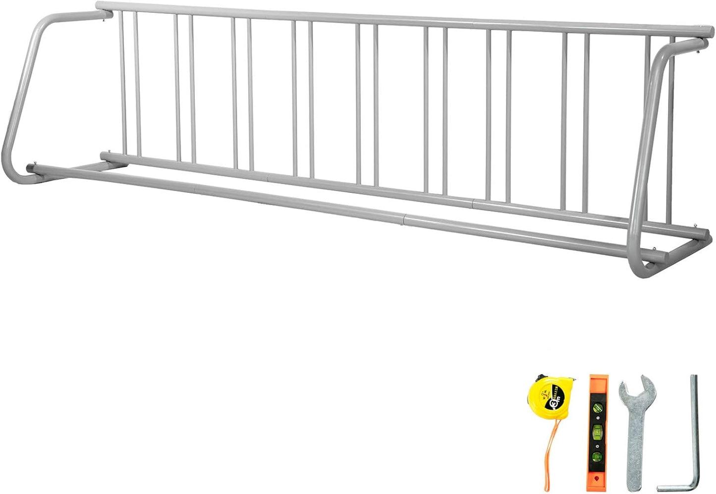 BestEquip 111" Length Floor Bike Rack, 9 Holders All-Steel Grid Bike Rack, Single-Side Storage Stand for Garages Streets Yards