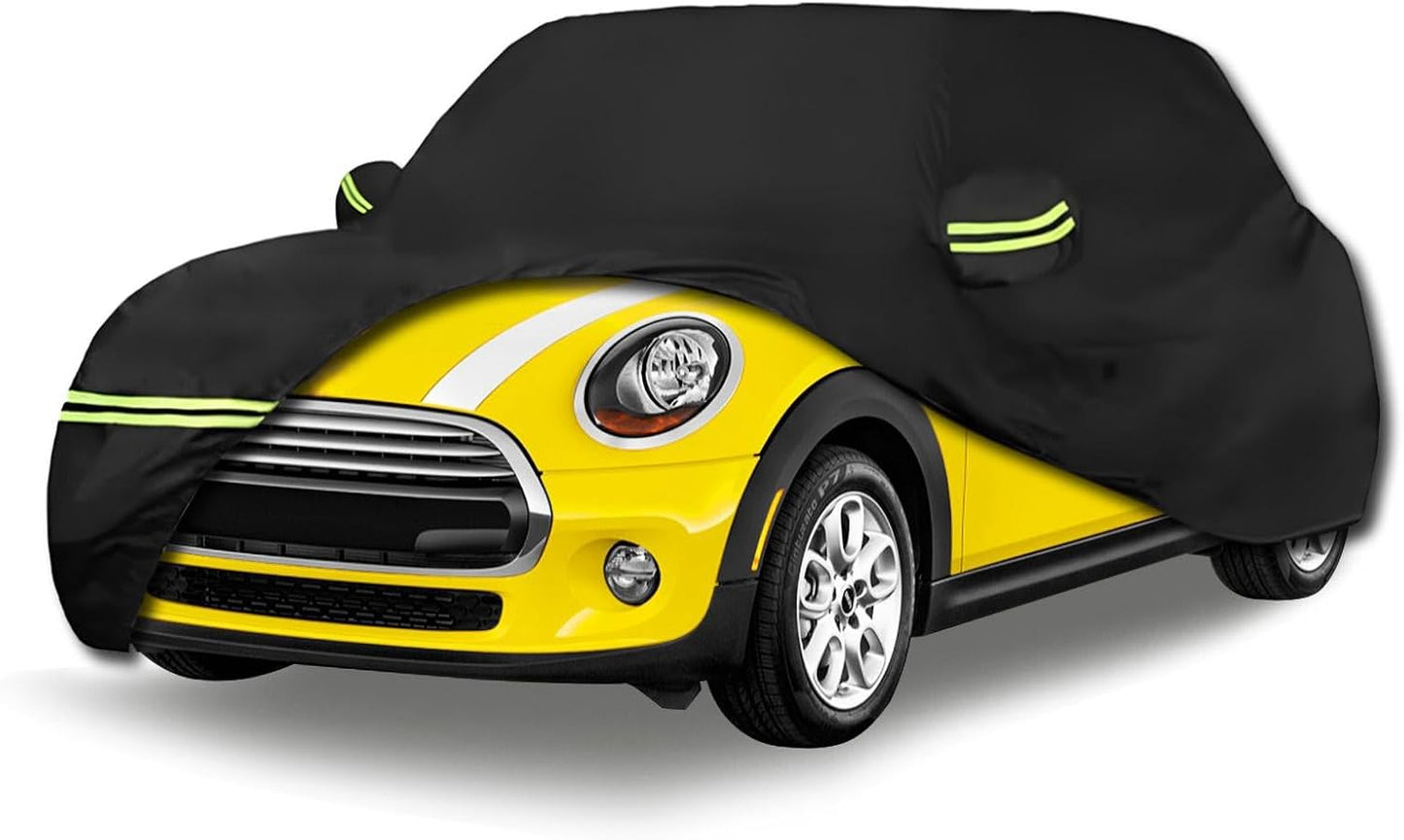 Waterproof Car Covers for 2002-2021 Mini Cooper/Cooper S 2-Door(Black) 210T Custom 6 Layers Heavy Duty Waterproof All Weather Protection Outdoor