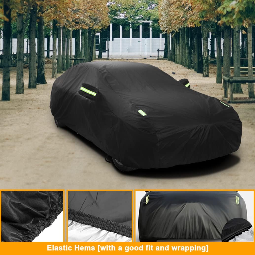 Custom Car Cover Compatible with Mercedes-Benz E-Class 2025-1996 Sedan Coupe Cabriolet E350 E450 E300 E400 E550/AMG E53 E63, Waterproof Cover with Cotton Lining, Outdoor Rain Snow Sun UV Covers