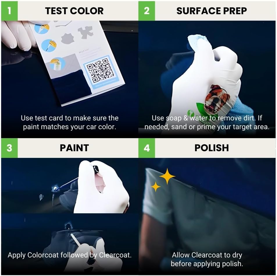 TouchUpDirect 8V5 Shoreline Blue Pearl Compatible with Toyota Exact Match Touch Up Paint Brush - Essential Kit