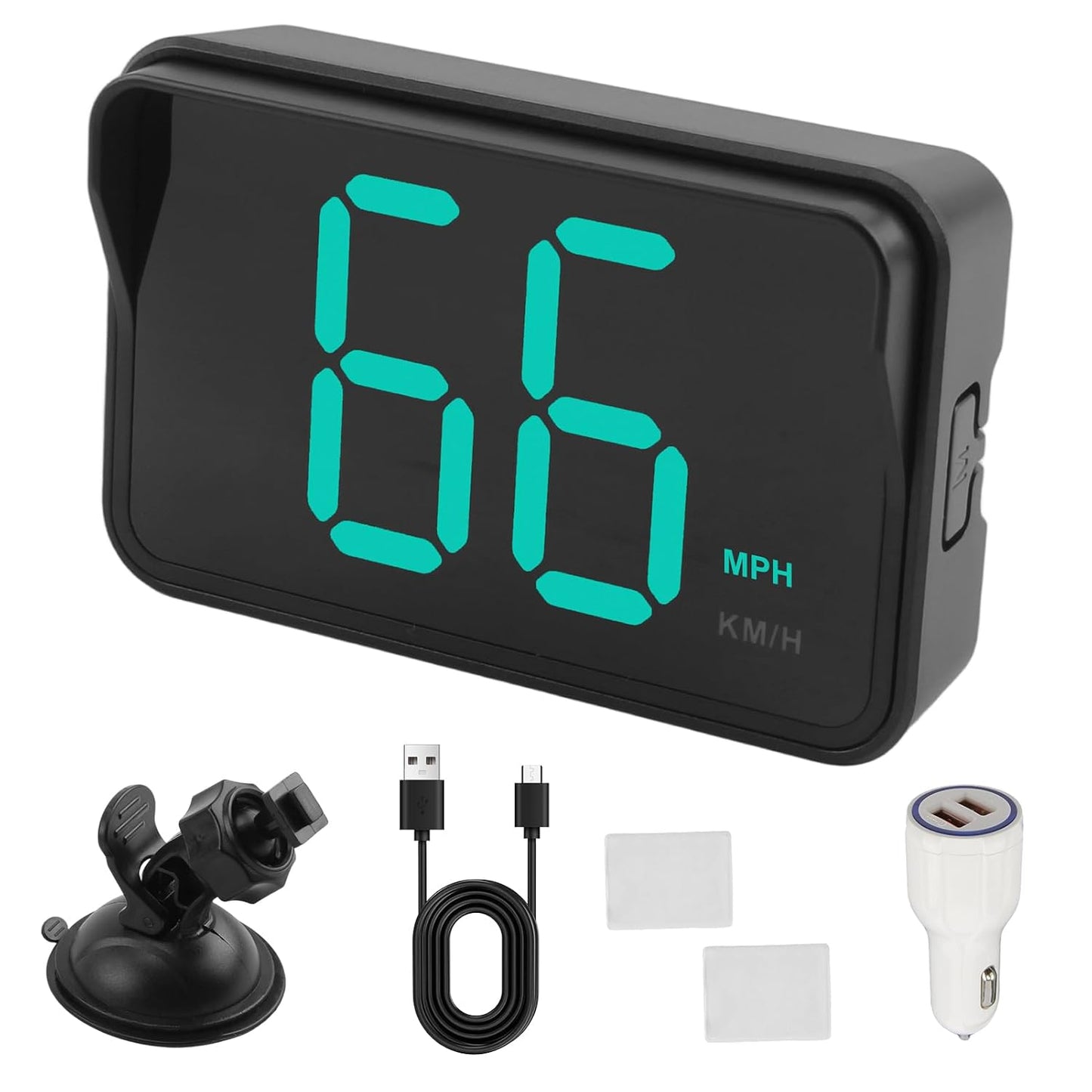 GPS Digital Speedometer for Car MPH, Universal HUD Speed Meter with LED Large Font, Plug Play for Car Truck Motor SUV Golf Cart All Vehicles (2025 New with Bracket & Charger)