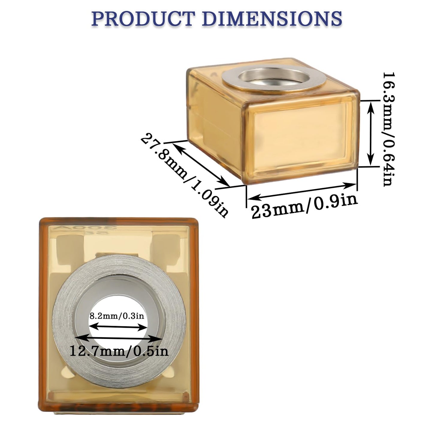 MRBF Terminal Fuse Block 300 AMP Marine Rated Battery Fuse 58V DC Max IP66 Waterproof Fuse Holder 300A