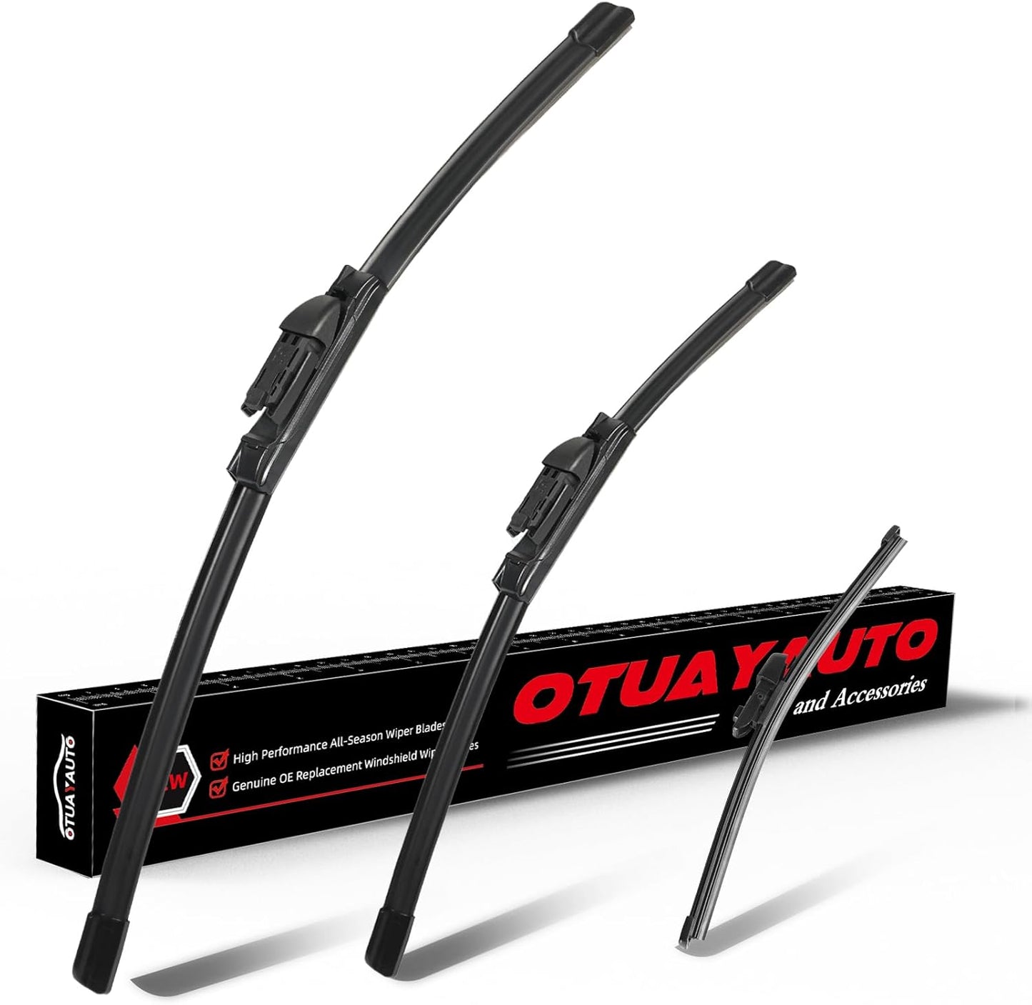 OTUAYAUTO Windshield Wiper Blades - Replacement for Volkswagen Taos 2022 2023 2024, Front and Rear Wipers Set, Top Lock - 26"+18"+11" (Pack of 3)