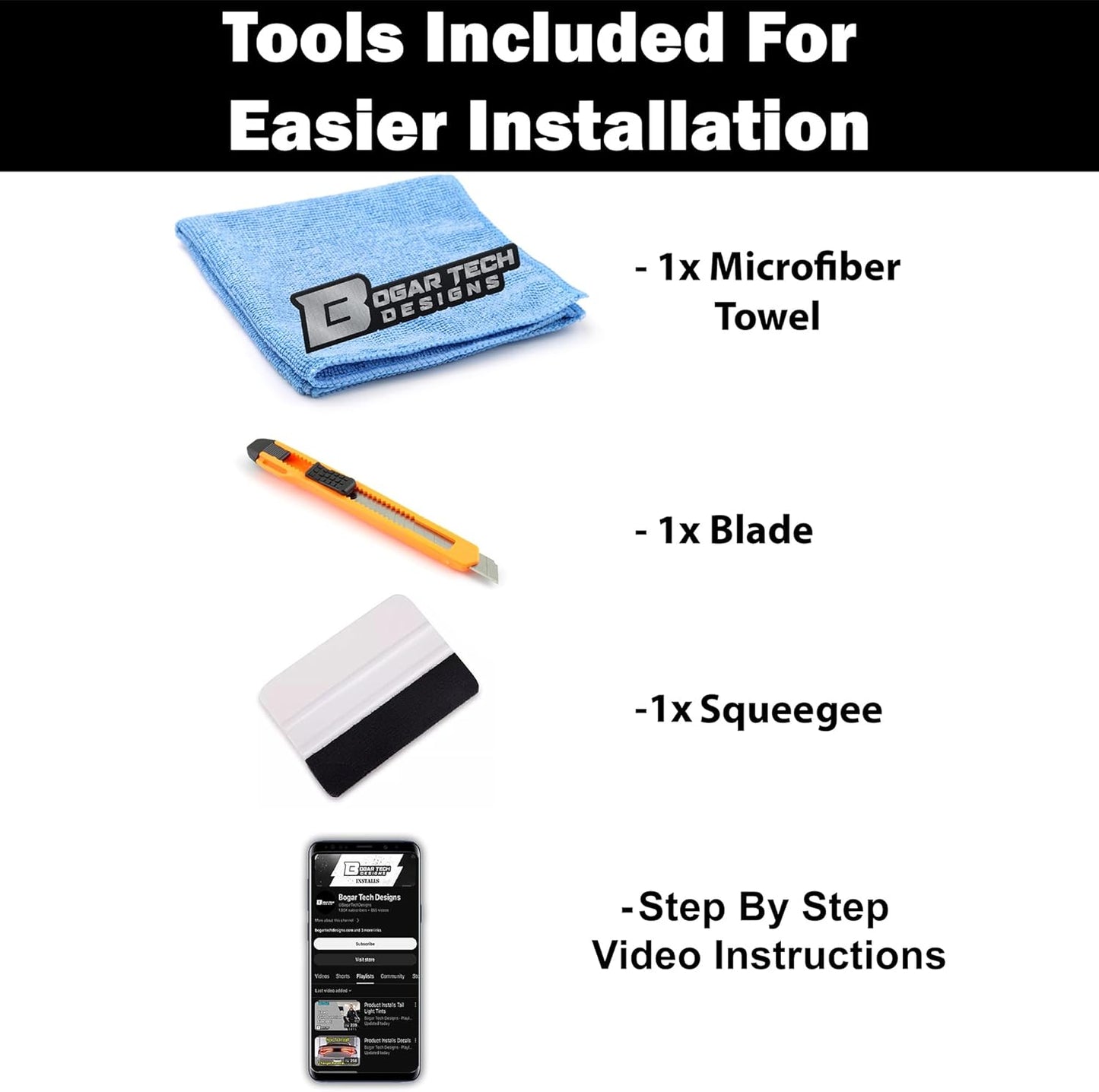 BOGAR TECH DESIGNS Full Headlight Head Light Tint Kit Compatible with Kia Forte 2022-2024, Dark Smoke