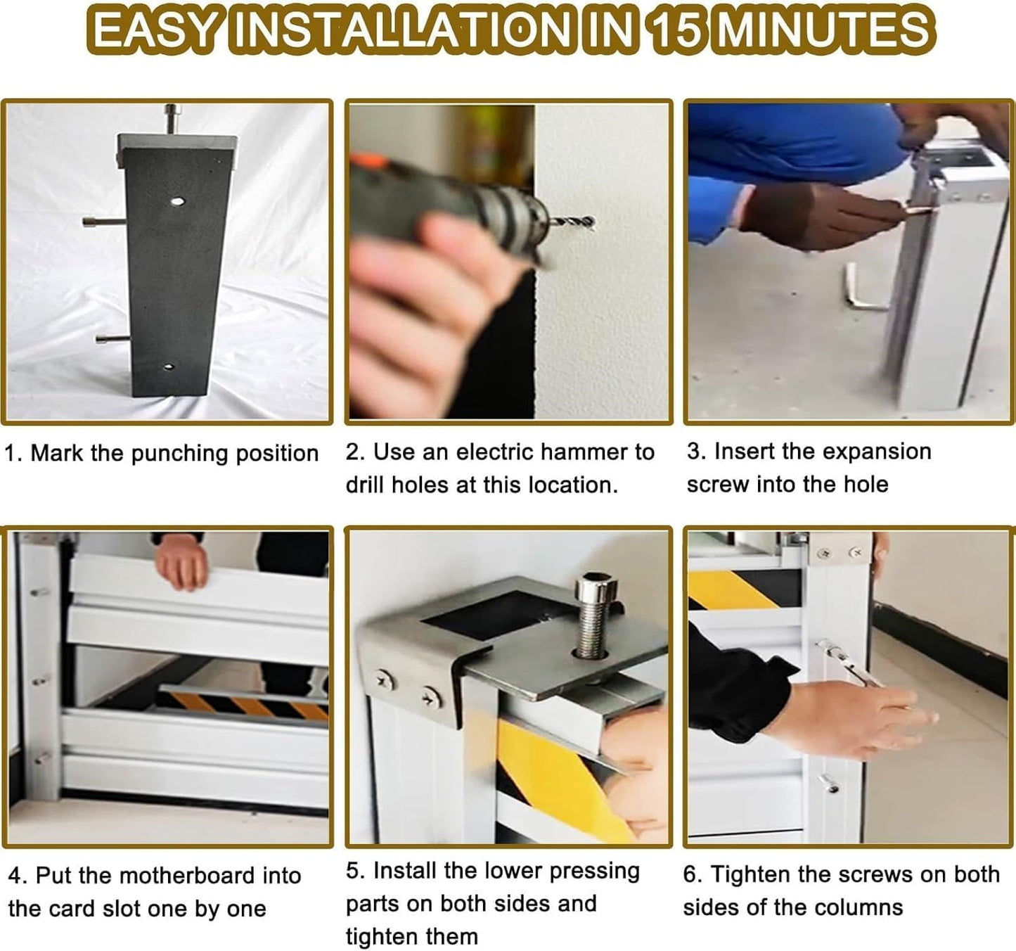 Reusable Heavy Duty Aluminum Flood Barriers for Home Exterior, Flood Protection Barriers Water Barrier Door Quick Detachable Garage Doors Detachable Mobile Rain Water Baffle (H 7.9 inch L 4FT)