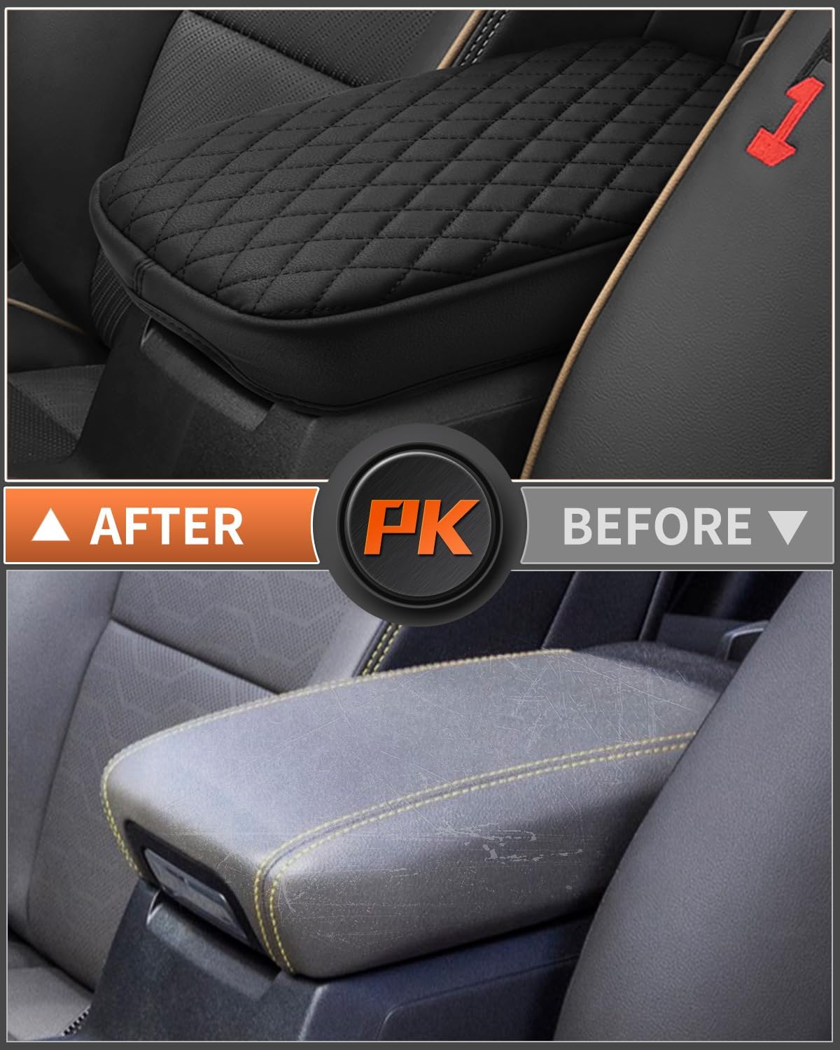 Shademax Center Console Cover for Chevy Colorado/GMC Canyon 2023-2025 2026 Accessories Armrest Cover for Colorado/Canyon Truck Arm Rest Cushion Pad PU Leather Middle Console Cover Seat Box Protector