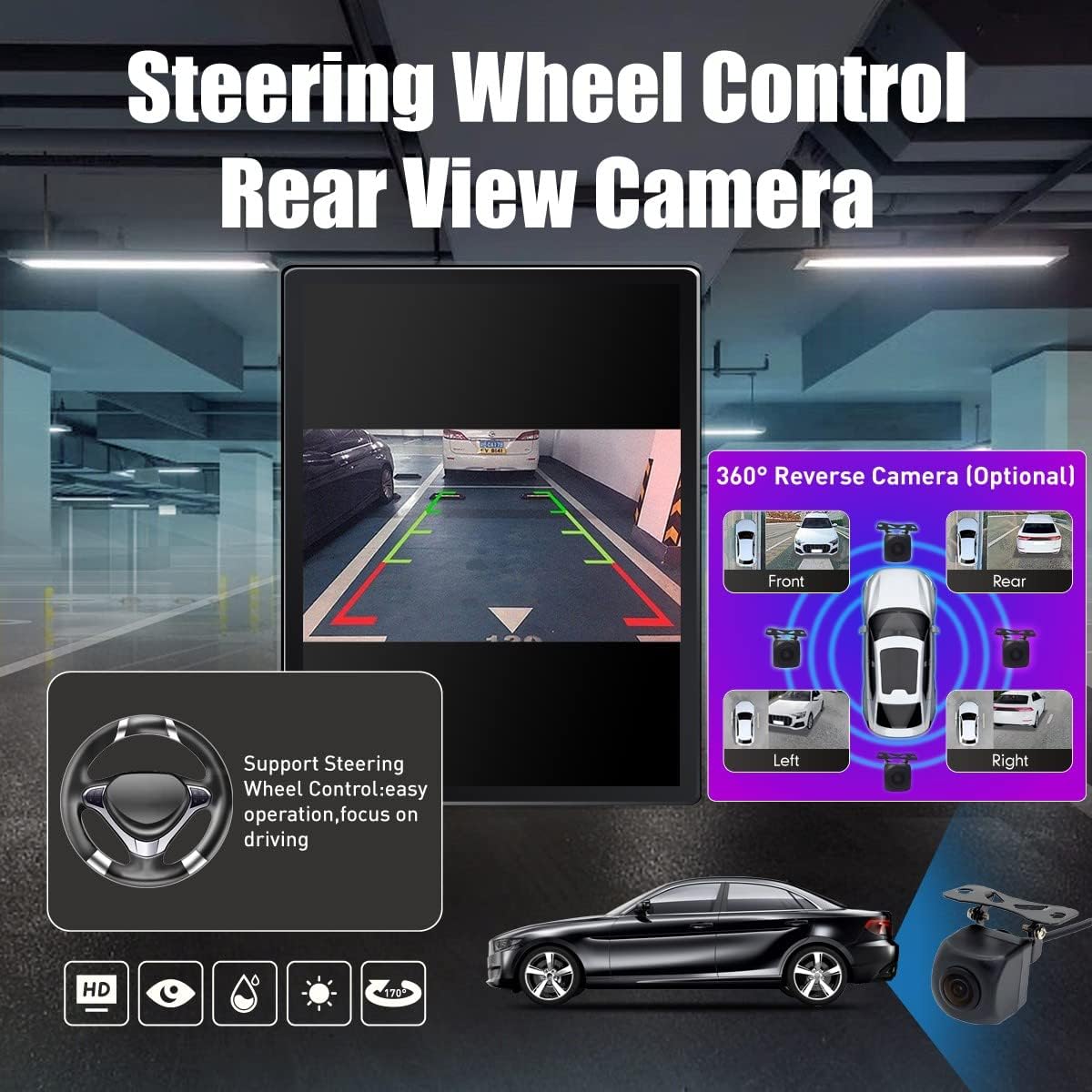 Kunfine Tesla Style Car CarPlay Android Auto Navigation Stereo GPS Radio Reverse Camera 9.7" IPS Touchscreen Headunit Tablet Media Player For Peugeot 301 2013-2022 if Applicable Octa Core 2G+32G Basic