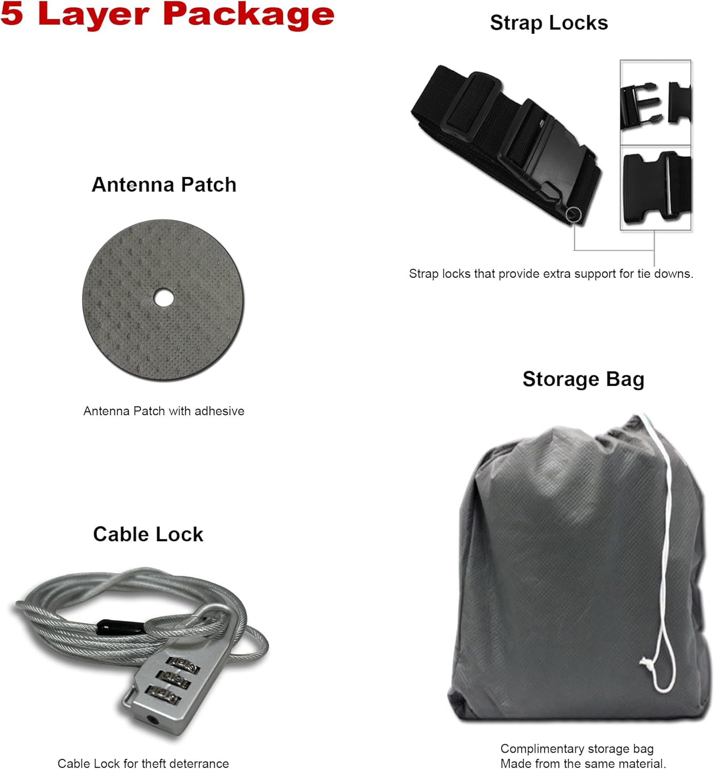 5-Layer Full Truck Cover – Semi Custom Fit for Chevrolet Silverado 2500 / 3500HD 1999-2019 Crew Cab 6.6ft Bed| All-Weather Protection: Waterproof, Dustproof, Windproof, UV-Resistant