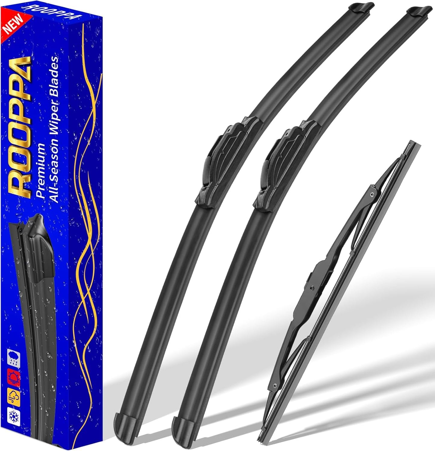 3 wipers Replacement for 2018-2020 2021 Chevy Equinox, Windshield Wiper Blades Original Equipment Replacement - 24"/18"/13" (Set of 3) U/J HOOK