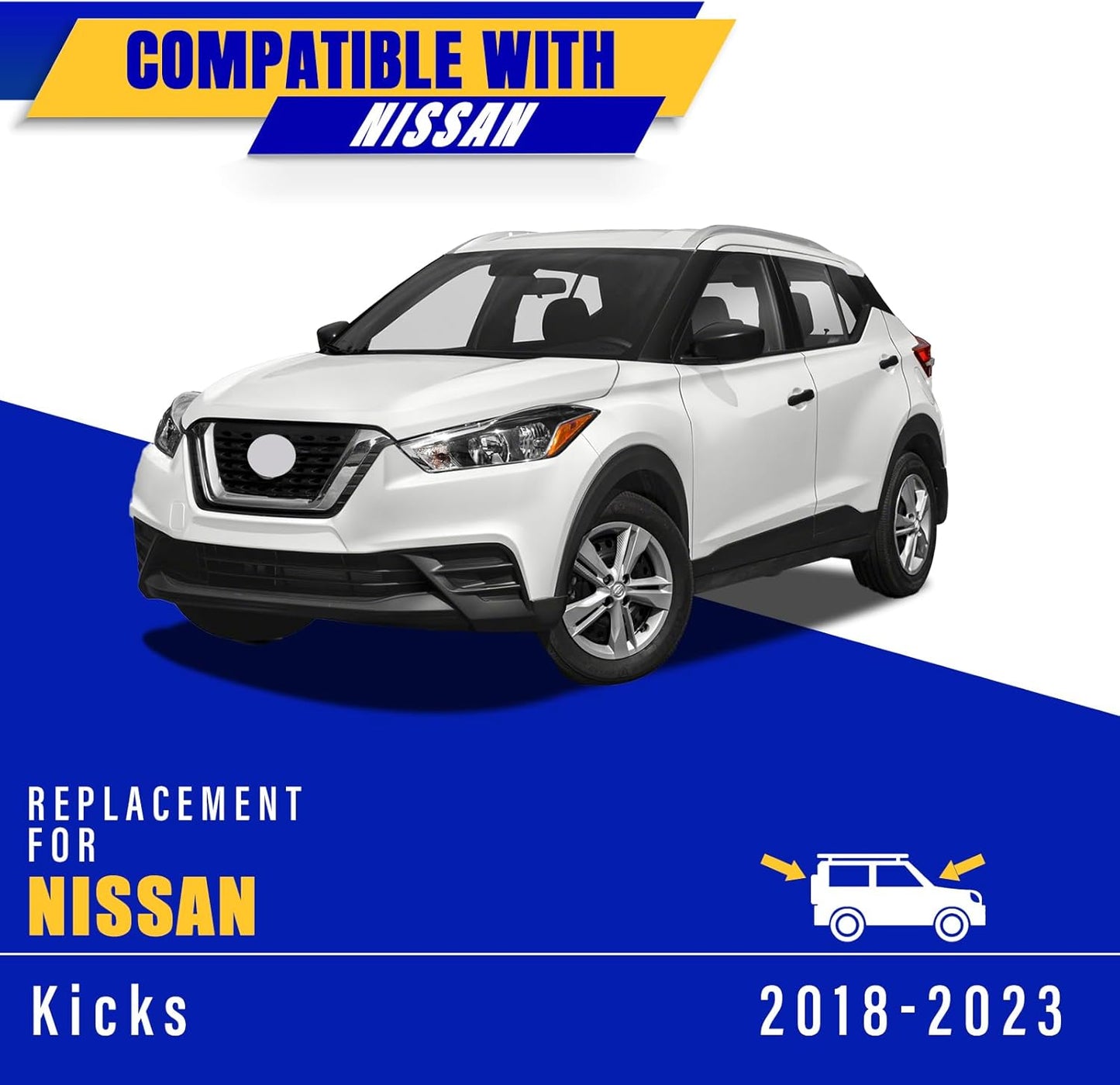 3 wipers Replacement for 2018-2023 Nissan Kicks, Windshield Wiper Blades Original Equipment Replacement - 26"/16"/12" (Set of 3) U/J HOOK