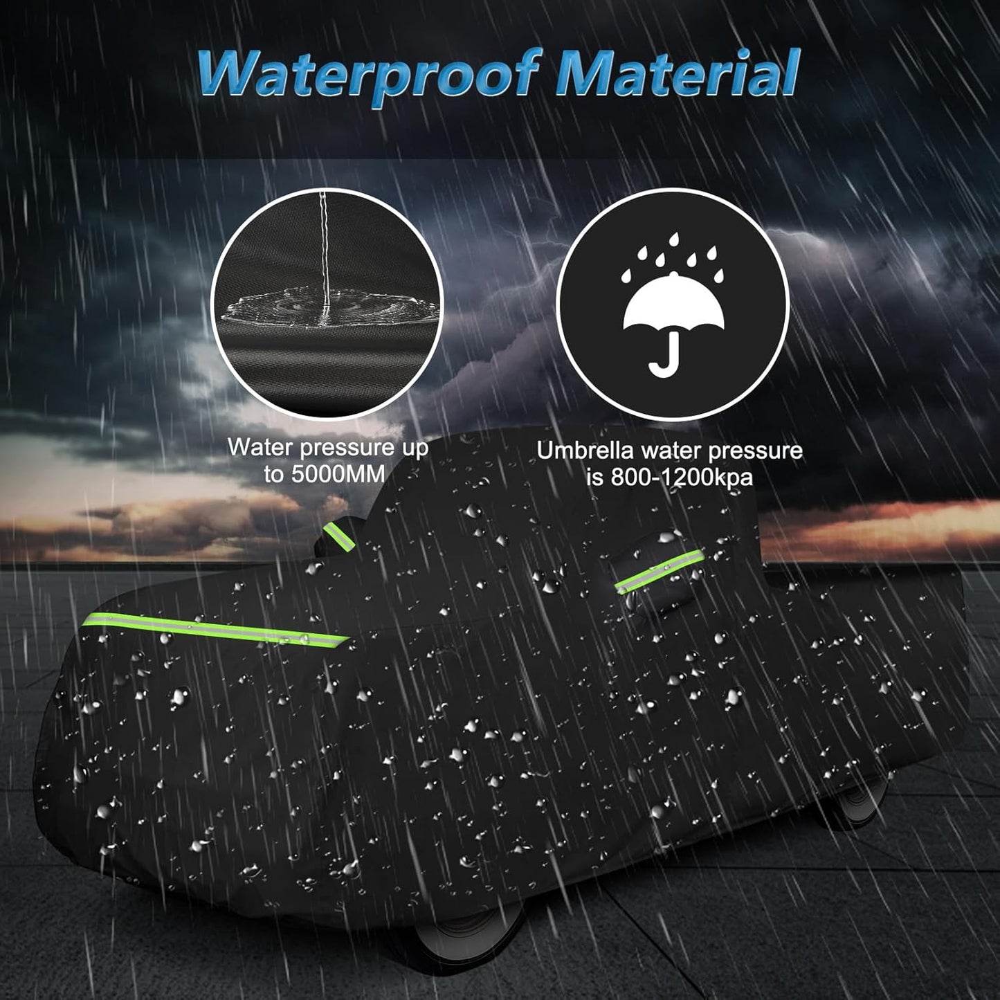 Car Cover for Ford F100 Truck Cover, 420D Oxford Waterproof All Weather Heavy Duty Protection with Zipper Windproof for 1948-1983 Ford F100 1984-1986 F150 Short Bed Regular Cab 6.75'