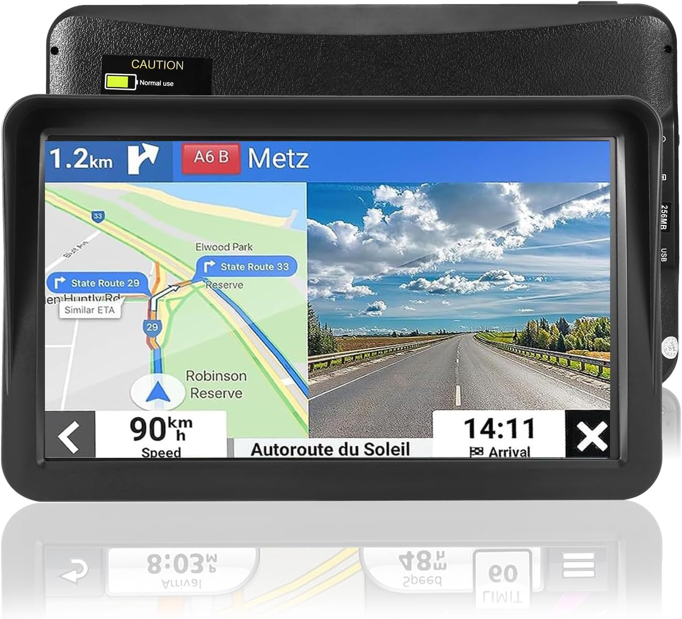 Car GPS Navigation, 2025 Map 9 inch Touch Screen Car GPS Navigation System, Voice Turn Direction Guidance, Support Speed and Red Light Warning(Free Update Lifetime Map)
