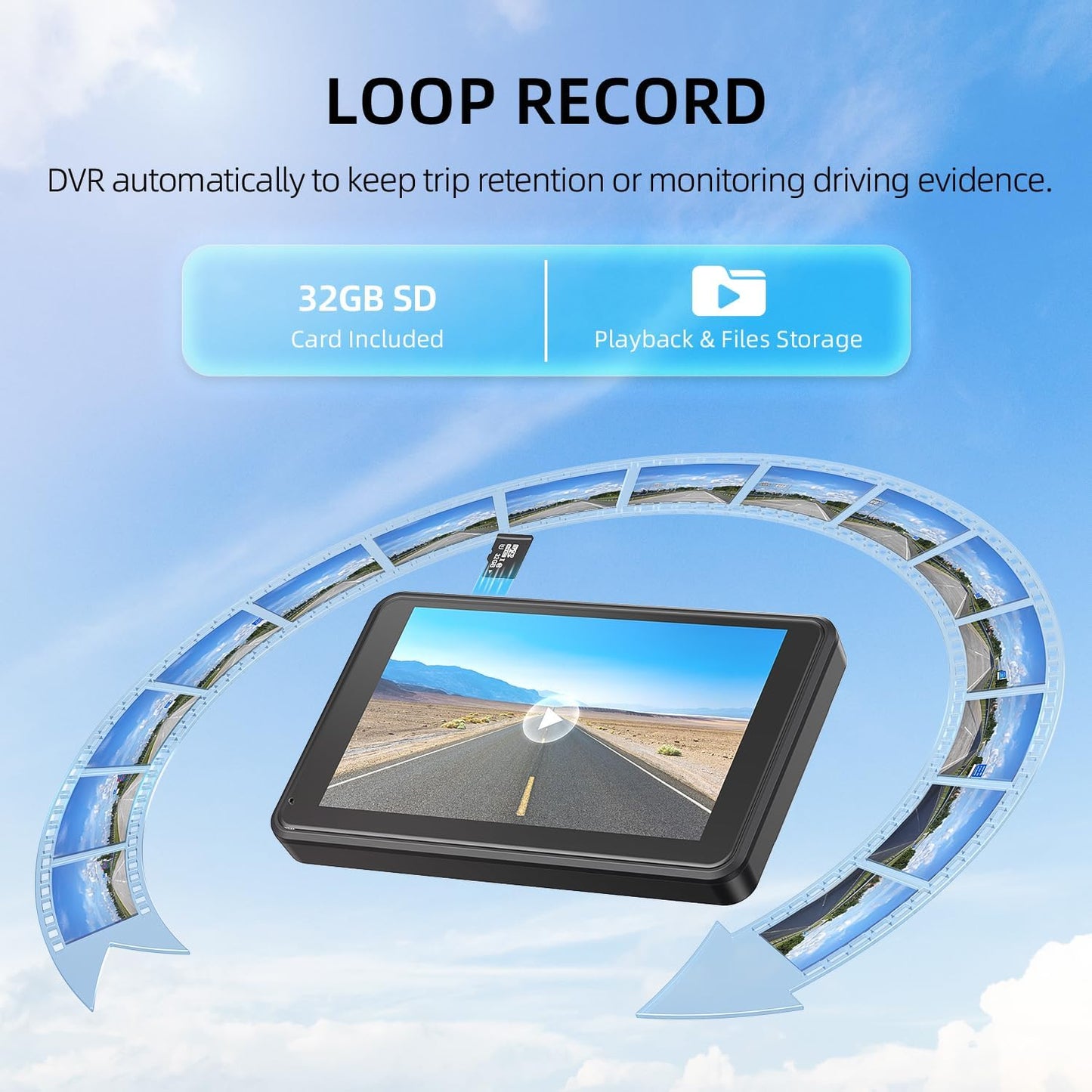 eRapta Magnetic Solar Wireless Backup Camera: HD1080P 5” Touchscreen Portable with DVR, BSD, 1-Min Install-Free IR Night Vision Hitch Backup Camera for Trailer/Truck/Small RV/Camper/Tractor-AWTCM501