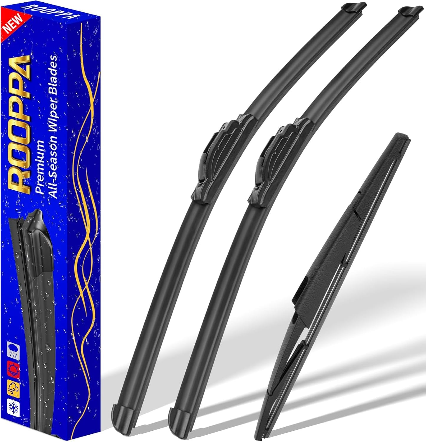 3 wipers Replacement for 2009-2016 Ford Expedition/2009-2016 Lincoln Navigator, Windshield Wiper Blades Original Equipment Replacement - 22"/22"/16" (Set of 3) U/J HOOK
