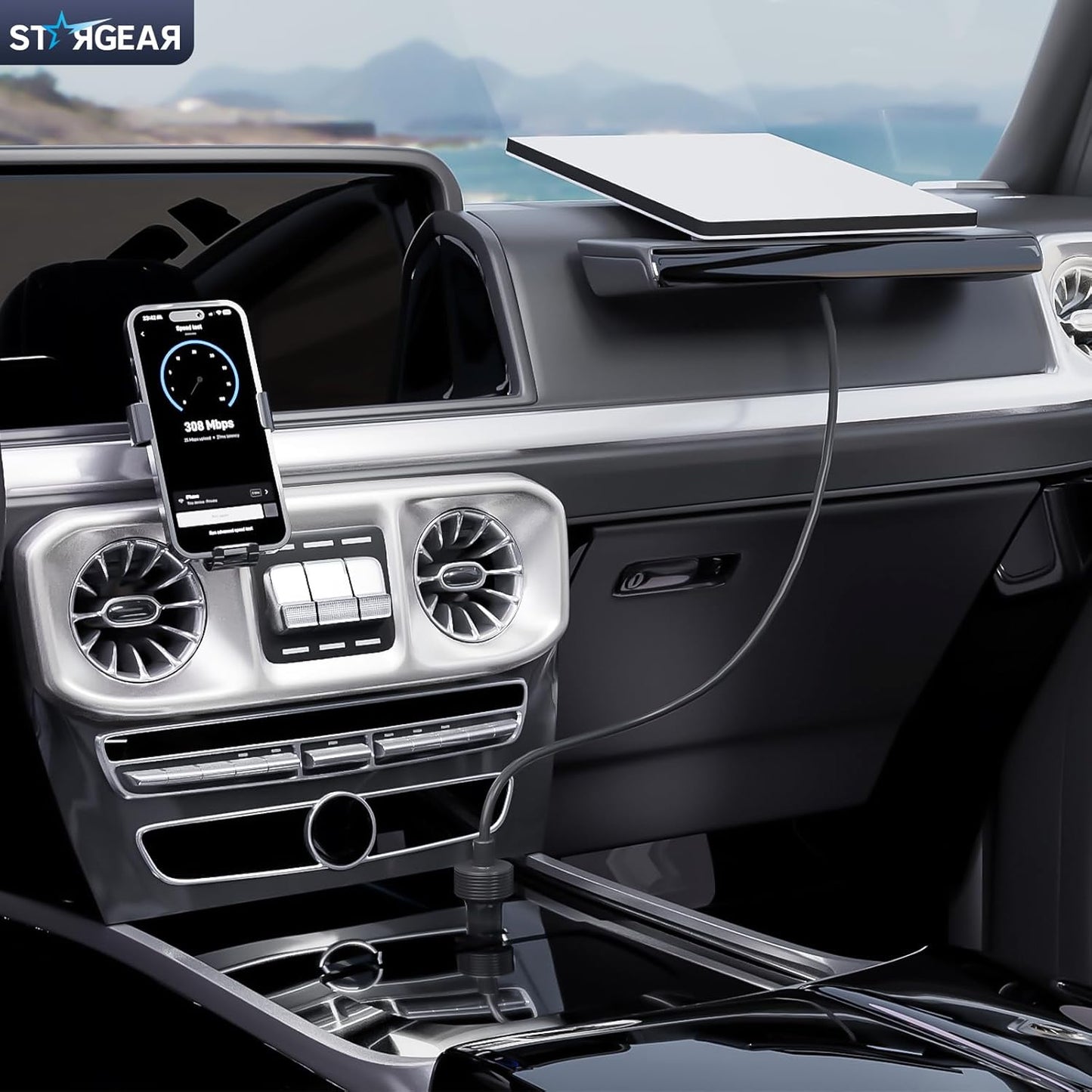 Starlink Mini Cable 12V Power Cable 3M/10FT, Starlink Mini Accessories 16AWG Cigarette Lighter to DC Cord, 12V-48V Car Charger Car Adapter