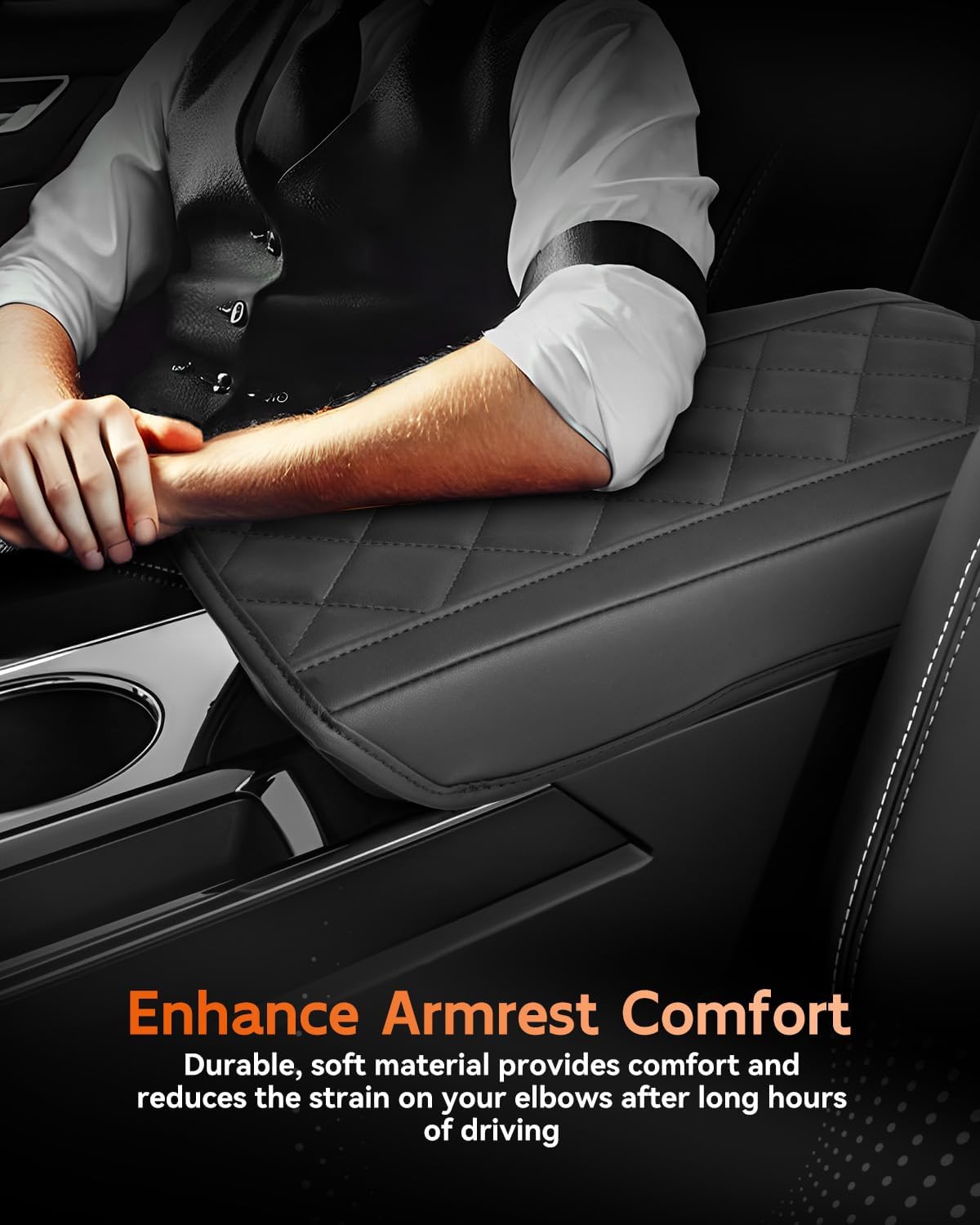 CDEFG for Chevrolet Equinox 2025 2026 Center Console Cover Armrest Box Cover for Chevy Equinox (LT, RS, Activ) Accessories Arm Rest Protector NOT for Equinox EV