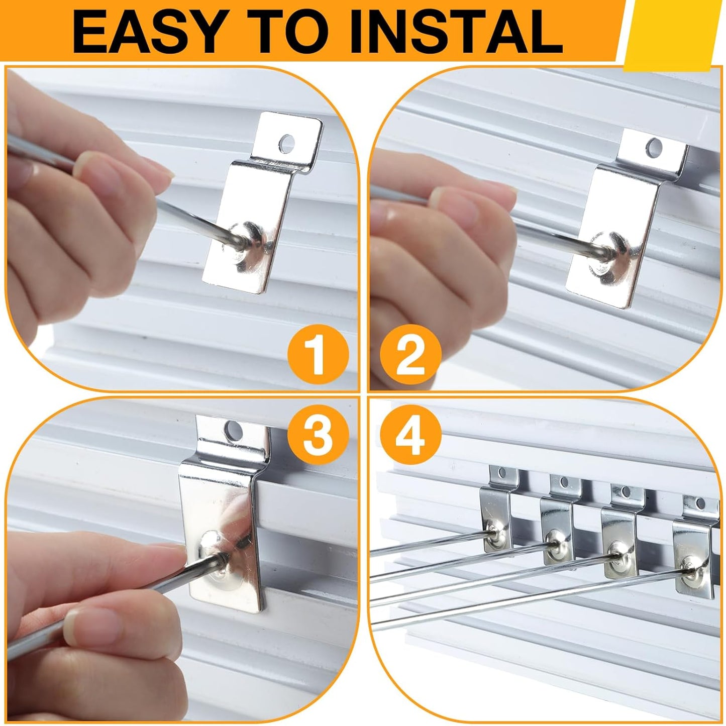 Moxweyeni 100 Pcs Heavy Duty Slatwall Panel Hooks Hanging Metal Slat Wall Hanging Hooks Silver Slat Wall Hanger Commercial Grade Slatwall Pegs Accessories for Shop Retail Display(10 Inch)