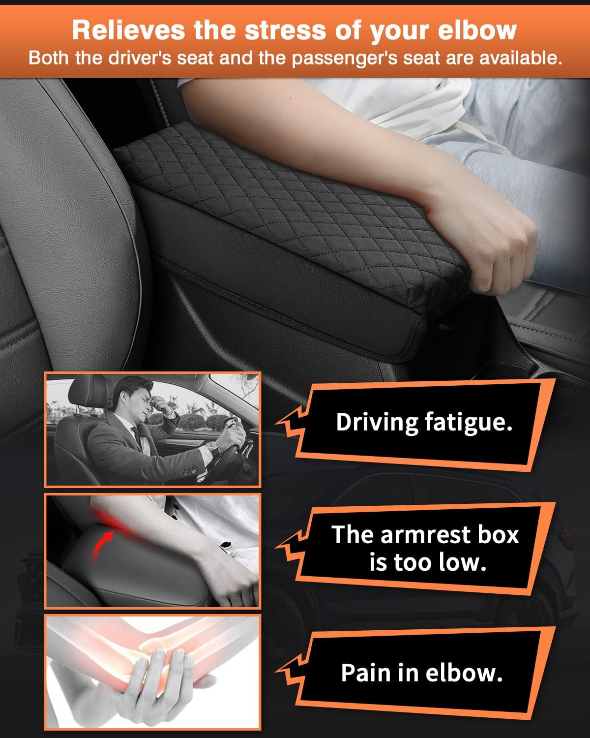 Shademax Center Console Cover for Honda CRV 2026 2025 2024 2023 Accessories CRV Armrest Cover Center Console Cushion Pad Leather Miiddle Console Lid Arm Rest Seat Box Cover Protector Anti-Scratch