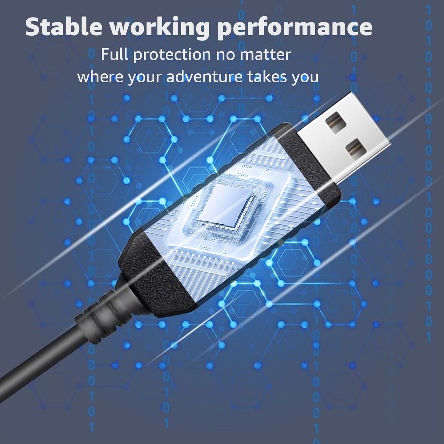 4.92Ft Radar Detector Cable - USB to RJ11 Plug Cable for Escort Radenso XP Uniden Beltronics Cobra Whistler - Premium Replacement Power Cord for Radar Detectors - Durable USB to RJ11 Connection