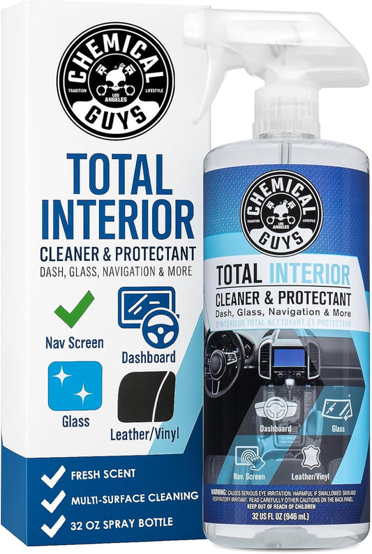 Chemical Guys Total Interior Cleaner and Protectant, Safe for Cars, Trucks, SUVs, Jeeps, Motorcycles, RVs & More, 32 fl oz