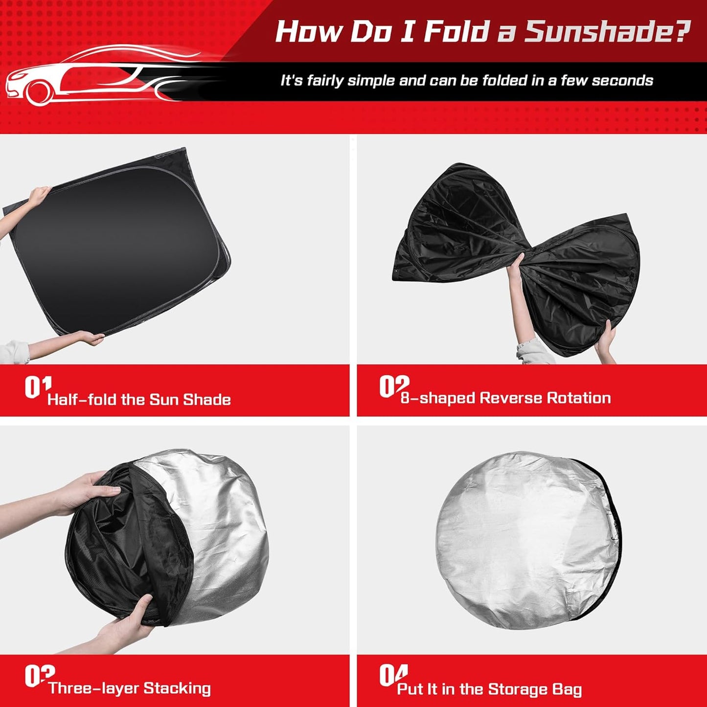 ARISMOTOR Windshield Sun Shade for Volkswagen Atlas 2018-2025, Custom Fit Foldable Front Window Sunshade Sun Visor Protector, Block UV Rays Keep Your Car Cooler