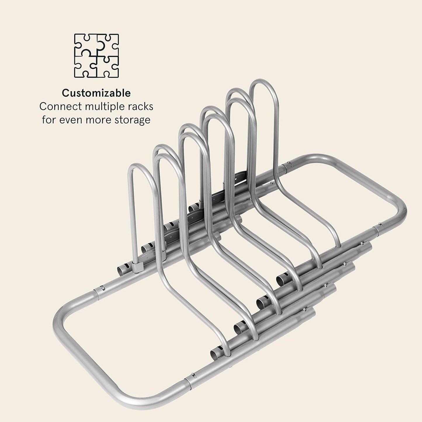 Retrospec Stash Rack 2, 4 & 5 Bike Floor Stand Bicycle Storage Organizer for Mountain Bike, Road Bike, Weather Resistant Fine Powder Steel Coating Fits Wheels up to 3"