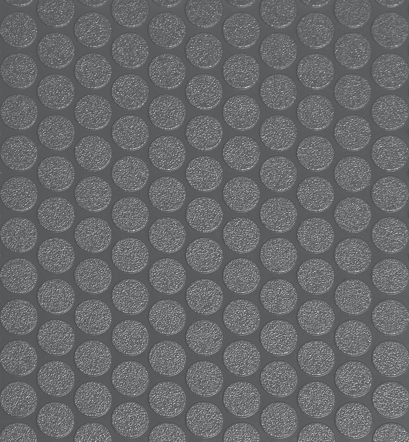 G-Floor Small Coin Pattern Vinyl Garage Flooring Mat (5' x 10', Slate Grey Color) - Versatile Protector Saves Your Floor from Spills and Dents