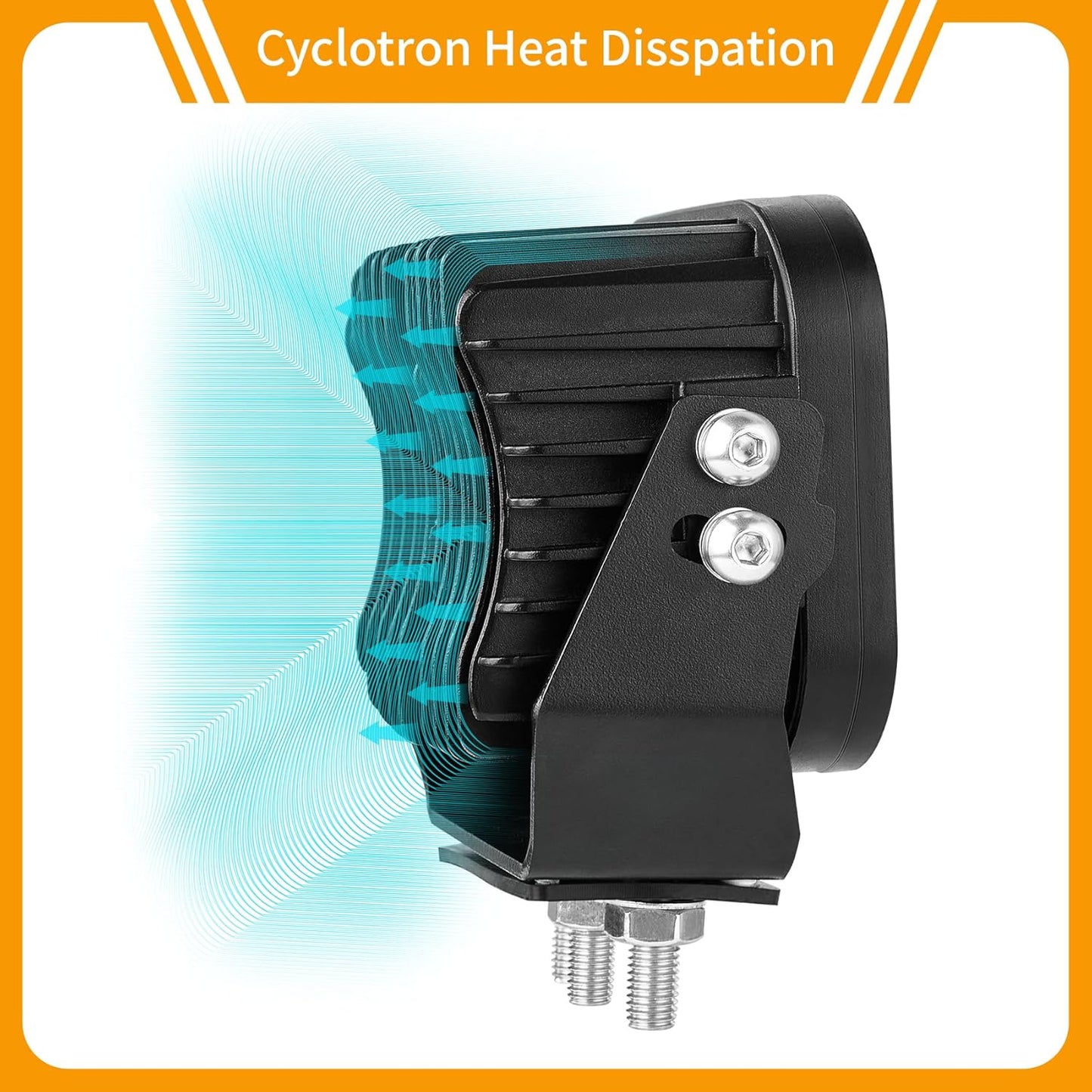 Off Road LED Pod Lights 5 Inch 120W 10000lm Offroad LED Work Light Pods for Truck Car Boat ATV Tractor 12V 24V Auxiliary Fog Lights, 【IP68 Waterproof With DT Wiring Harness】