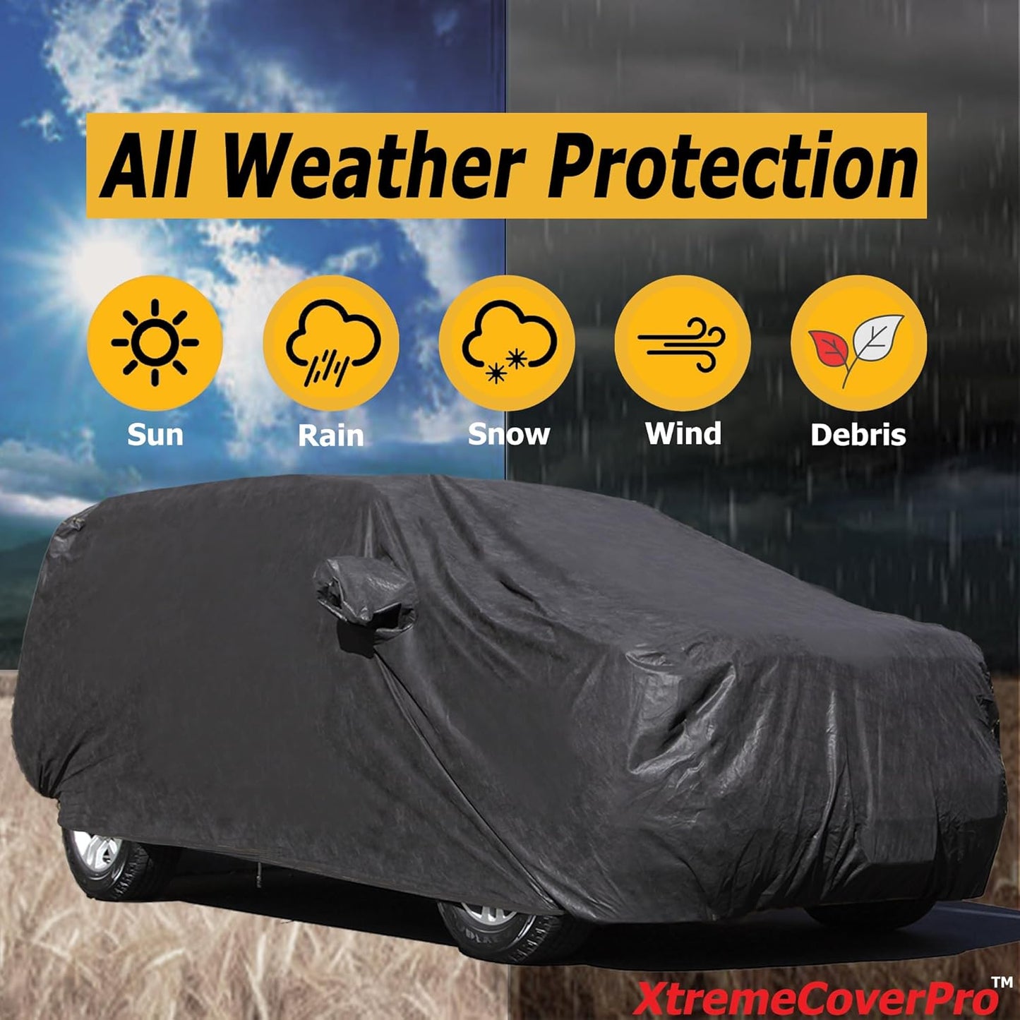 All Weather Waterproof car Cover Good for rain Snow uv Protection dust Escalade ESV Suburban Expedition Yukon XL Excursion Grand Wagoneer Navigator