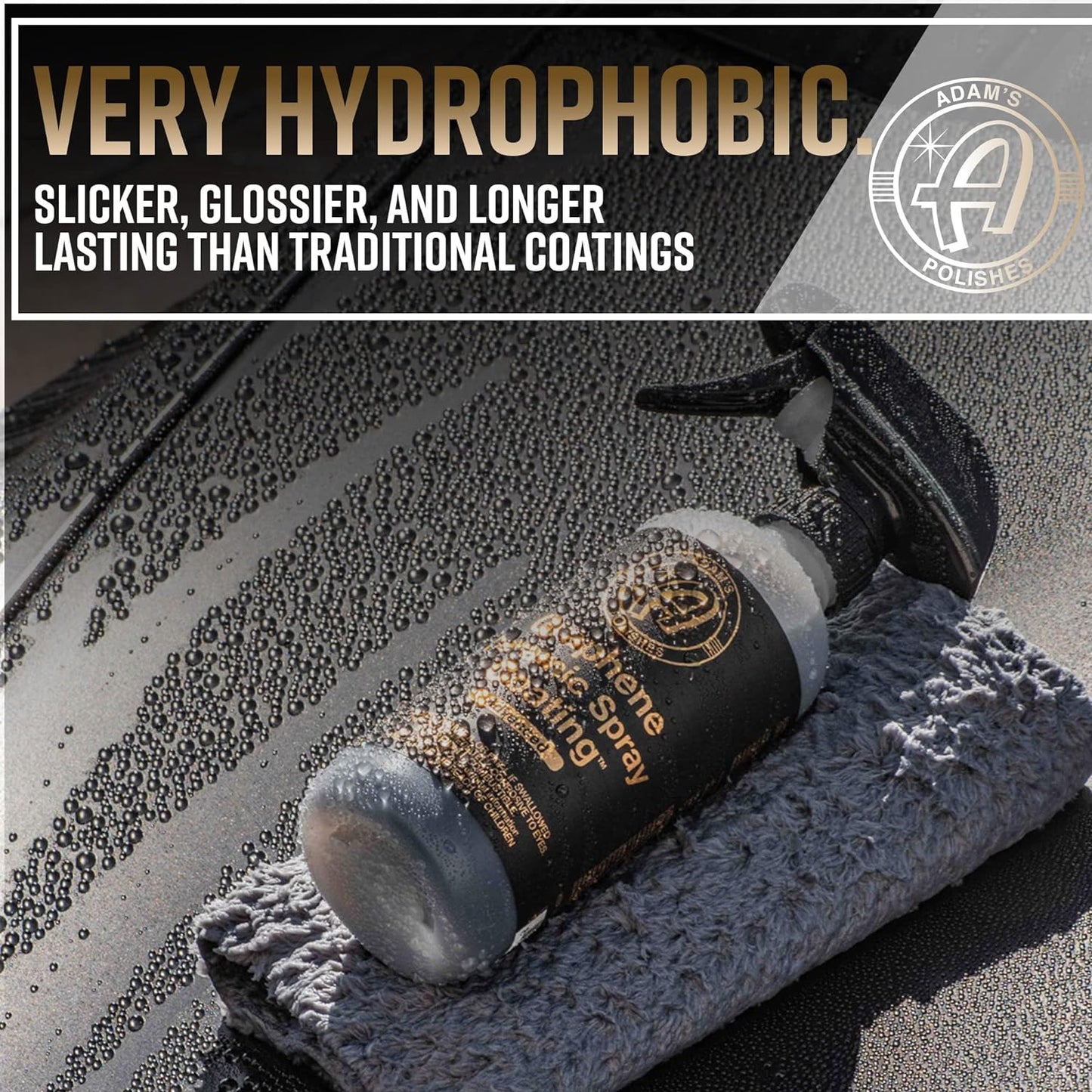 Adam's Polishes Advanced Graphene Ceramic Spray Coating - 18+ Months Sprayable Graphene Oxide Ceramic Coating for Cars, Boats, RV's & Motorcycle | Adds Extreme Gloss, Depth, Shine & Protection