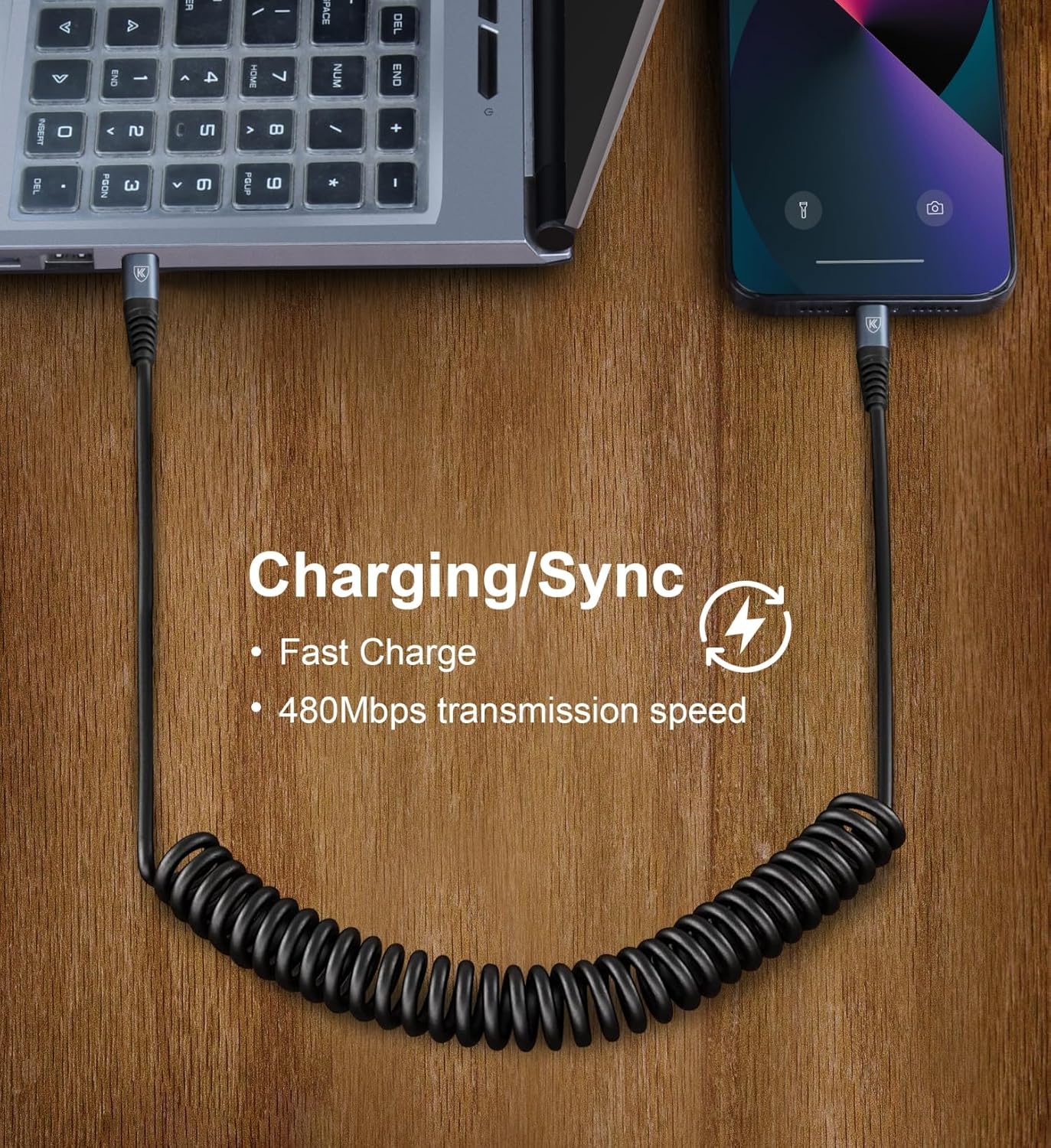 USB C to C Cable 3ft 2Pack Coiled USB C Charger Cable for Car Type C Fast Charging Cable for iPhone 16/15/Plus/Pro/Pro Max/Samsung Galaxy S23