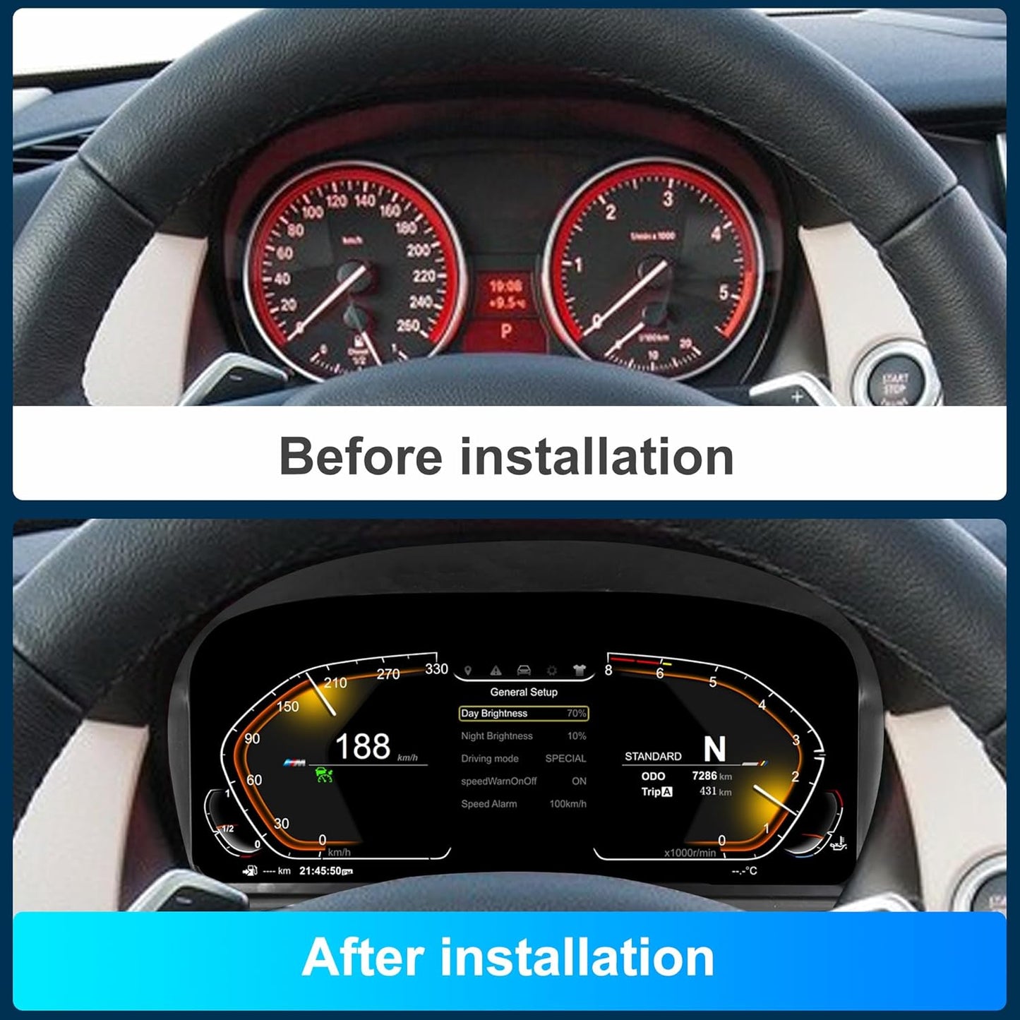 Speedometer Instrument for BMW E84 2006-2015 CCC CIC Linux System Original Car Information Display Digital Cluster Dashboard Screen