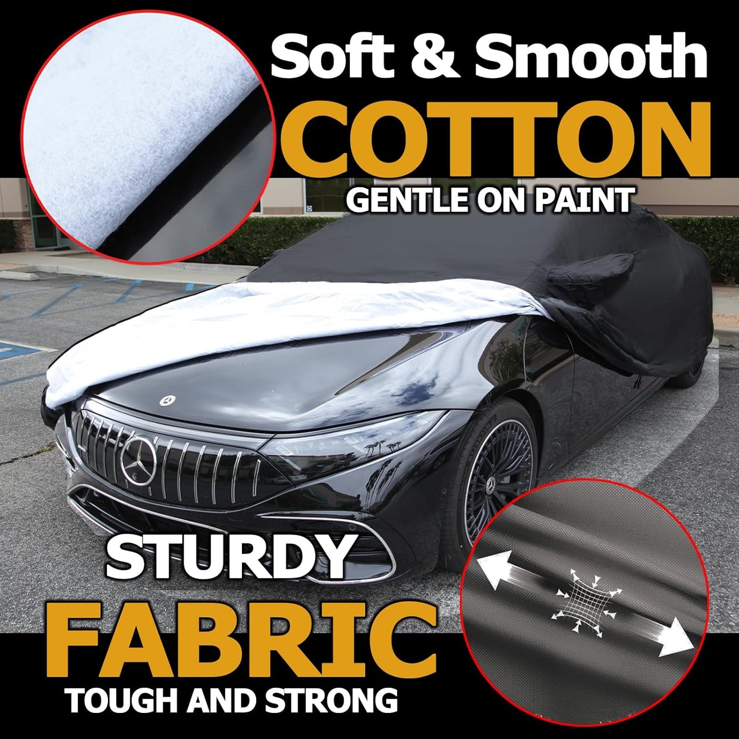 All Weather Waterproof car Cover Good for rain Snow uv Protection dust Compact SUV Grand Cherokee Santa FE RAV4 CR-V Q5 XT4 Equinox Envision Black